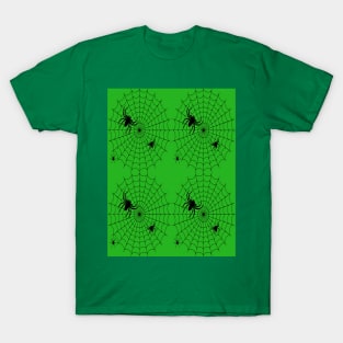 Halloween spider family green T-Shirt